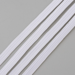 Fil élastique plat blanc en polyester de 3mm de largeur - vendu au mètre