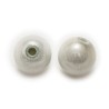 Lot de 10 perles blanches 10mm effet oeil de poisson, en acrylique - trou de 1,5mm