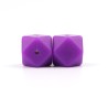 Perle en silicone hexagonale de 17mm - choix de couleurs, trou de 2,5mm - idéal pour bijoux - quantité 1