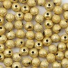 Lot de 10 perles acryliques Stardust dorées de 10mm avec trou de 2mm