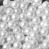 Lot de 20 perles en verre blanc imitation de 8mm - idéales pour vos créations DIY