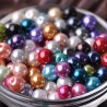 Lot de 20 perles en verre imitation 8mm, couleurs mixtes - idéales pour vos créations DIY