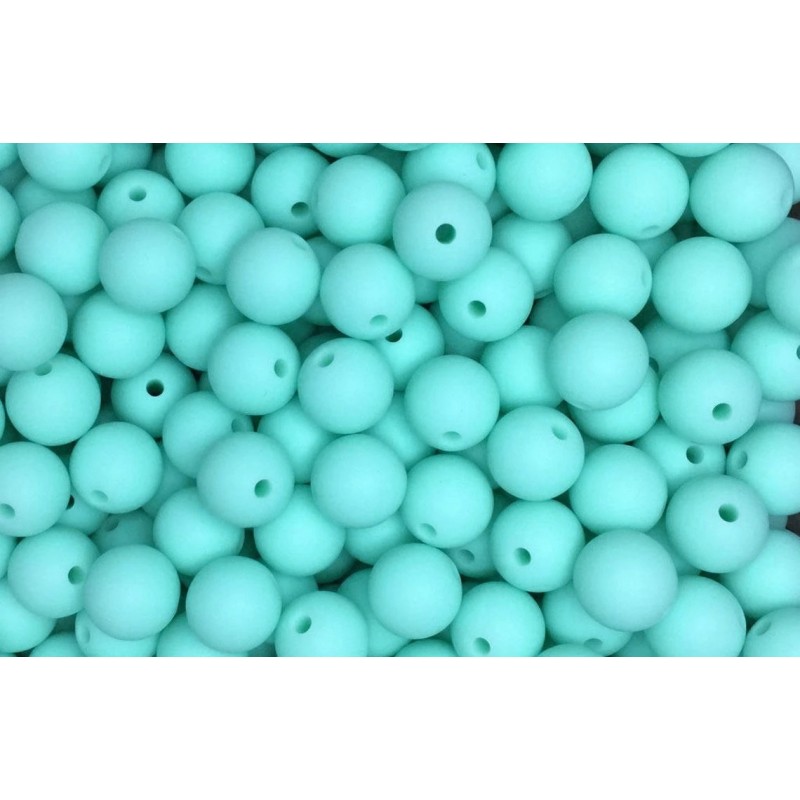Lot de 10 perles en silicone de 9,5mm - Choisissez parmi 17 couleurs - Trou de 2mm - Idéal pour vos création
