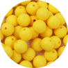 Lot de 10 perles en silicone jaune de 9mm avec trou de 2mm - idéal pour vos créations !
