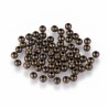 50 perles Stardust en métal couleur bronze - 4mm, trou de 1mm (lot de 50)