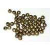 50 perles métalliques brillantes de 4mm - choix de couleurs en argent, cuivre, bronze, rose doré et doré - 