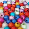 Lot de 10 perles 10mm effet oeil de poisson, magiques et colorées en acrylique - trou de 2mm - quantité limi