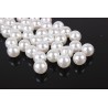 Lot de 30 perles en verre blanc brillant 6mm pour DIY - Qualité supérieure, taille de trou 1mm. Embellissez 