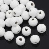 Lot de 20 perles en bois blanc 10mm avec trou 3mm pour DIY - Qualité supérieure